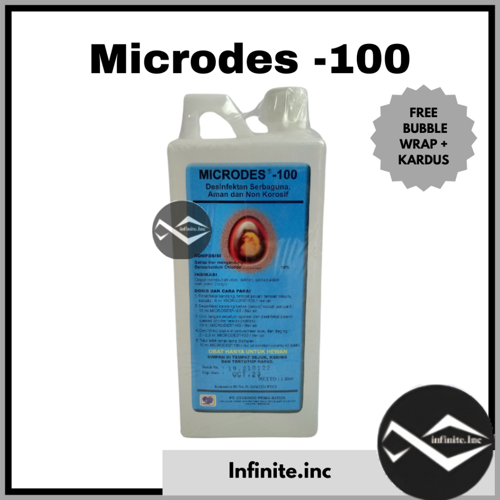 MICRODES - 100 DESINFEKTAN Microdes-100 antiseptik Benzalkonium Chloride (BKC) 10%