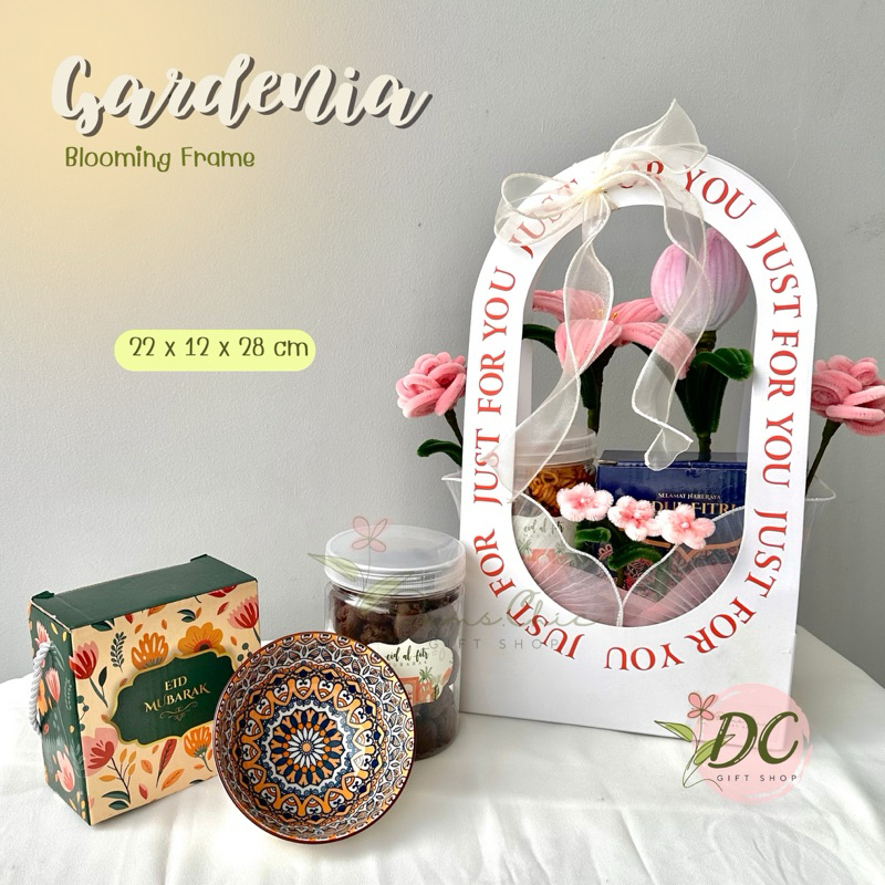 Gardenia — Blooming Frame (Pipe Cleaner) Hampers Graduation Wisuda Ulang Tahun Resign Handle Box Kaw