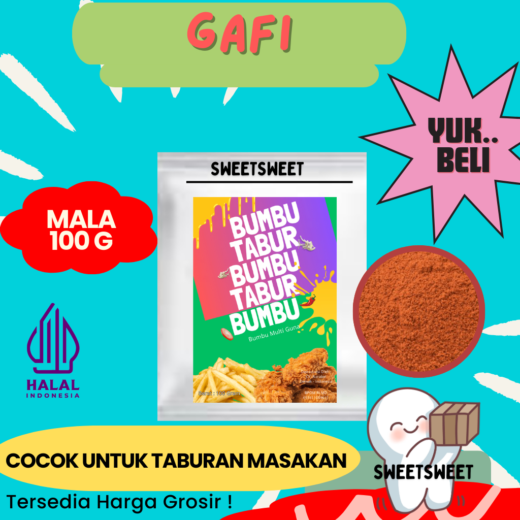 

Sweetsweet Bumbu Tabur Mala Kemasan 100g | Mala Seasoning Powder {BISA COD} {Lebih Murah Grosir}