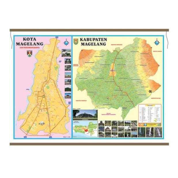 

Peta Bingkai Kota Magelang & Kabupaten Magelang Ukuran Kecil (102 x 72cm)