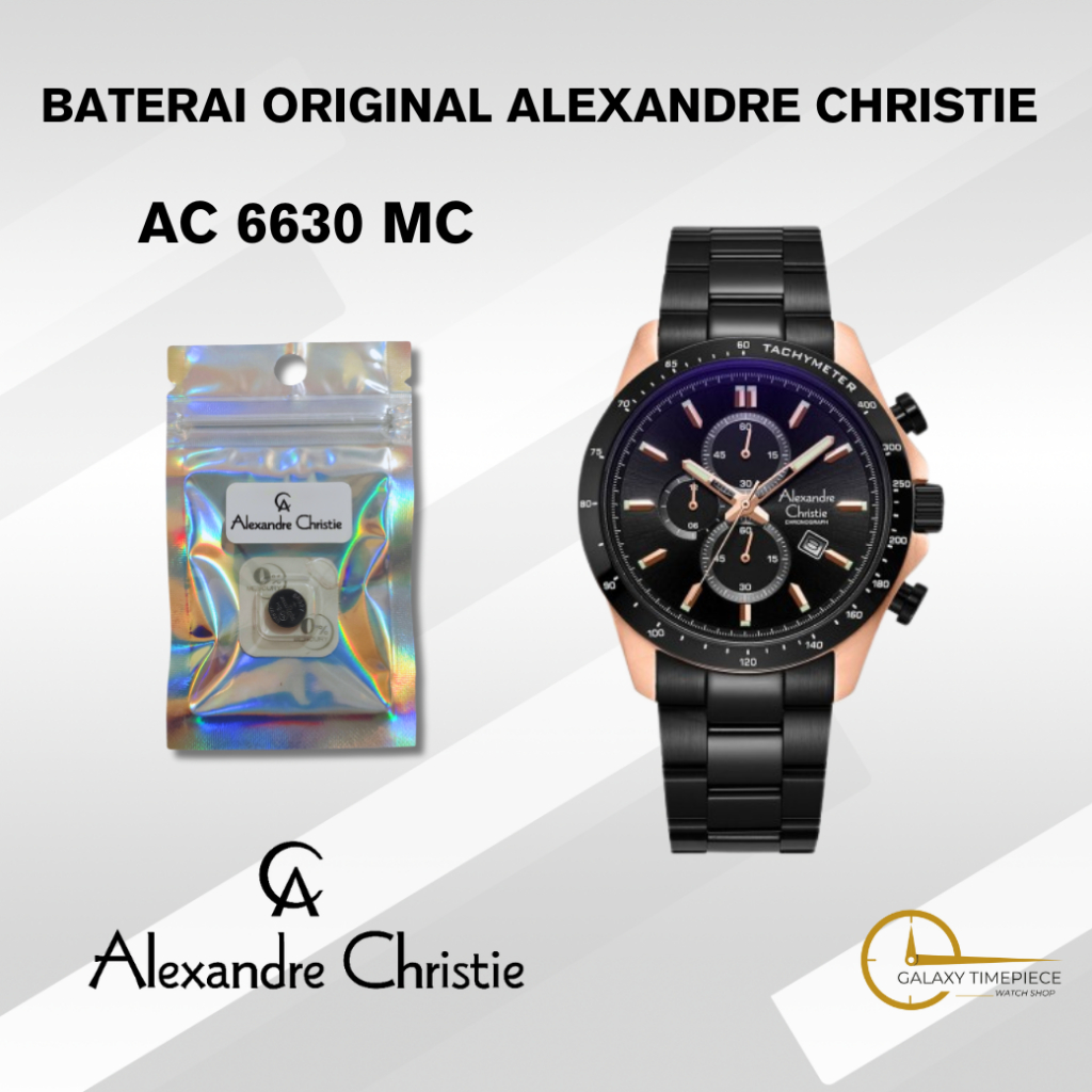 Baterai Jam Tangan Original Alexandre Christie 6630 MC