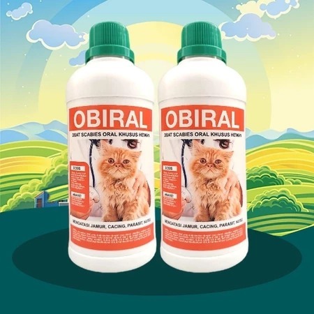 OBIRAL - Obat Scabies Oral Kucing Kelinci Anjing Obat Jamur Cacing Kutu Parasit Gudik Oral Invermect