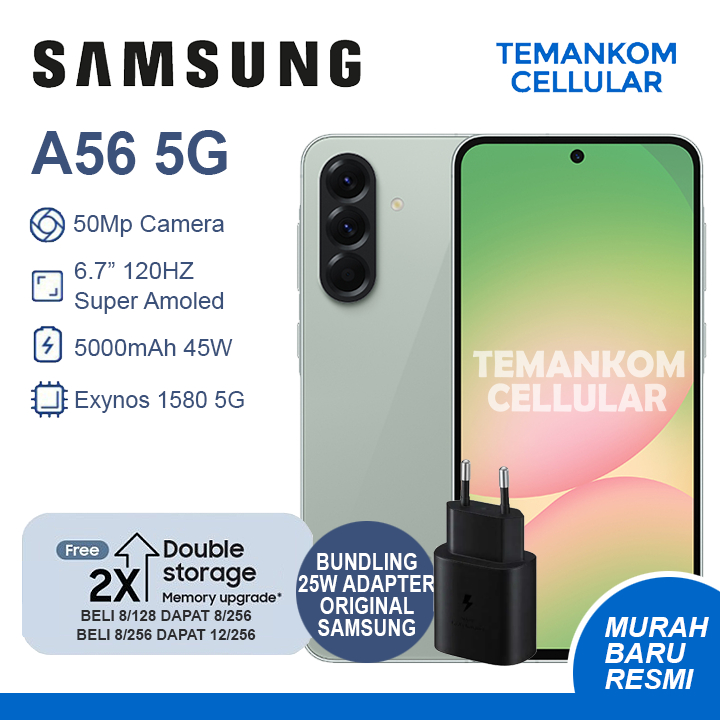 Samsung A56 5G 20GB RAM Total Baru Free Upgrade Variant 12/256 12GB 8/256 8GB 256GB 8/128 GARANSI RE