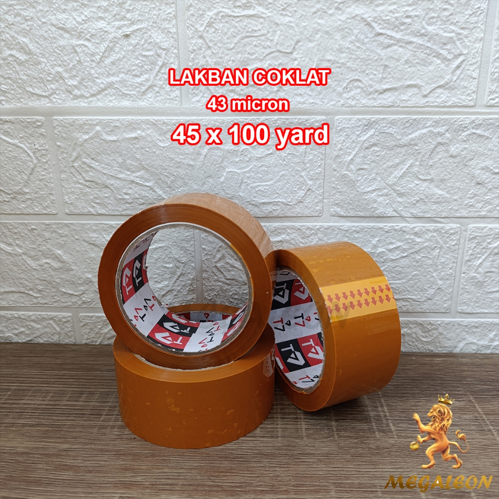 

Lakban Coklat 45mm x 100 yard 43 MICRON TEBAL (1 PCS)