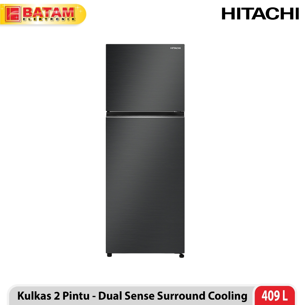 Hitachi Kulkas 2 Pintu 409 Liter - HRTN6443SBBKID