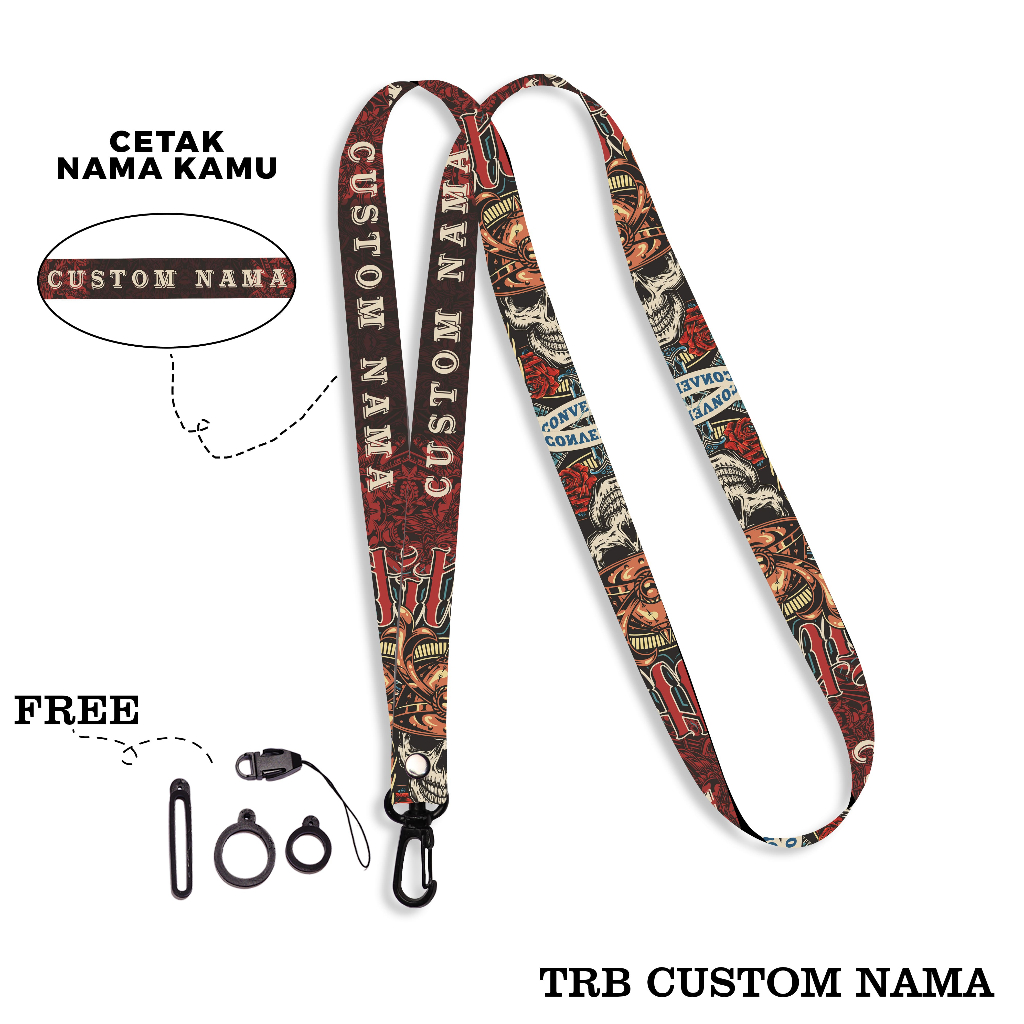 

Lanyard Custom Nama Satuan Free Oring Bisa Request Nama Full Printing 2 Sisi Strap Phone Tali Gantungan Hp Murah Aesthetic