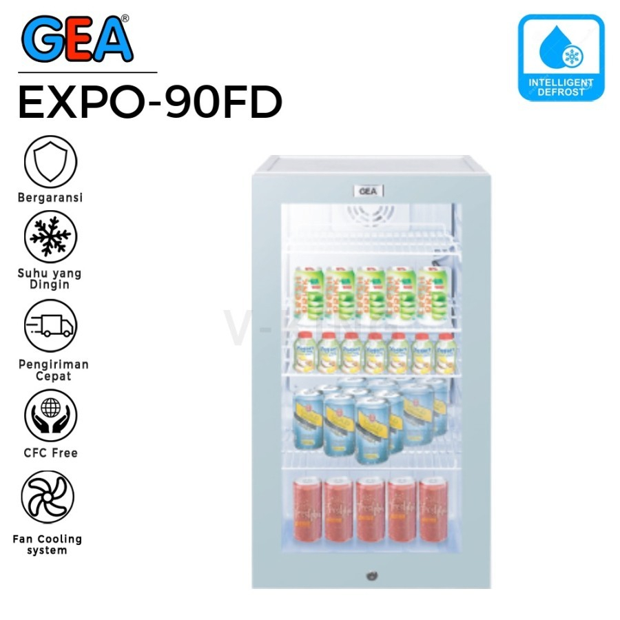 Showcase Pendingin Mini GEA EXPO 90FD / EXPO 90 FD 92 Liter Display Cooler