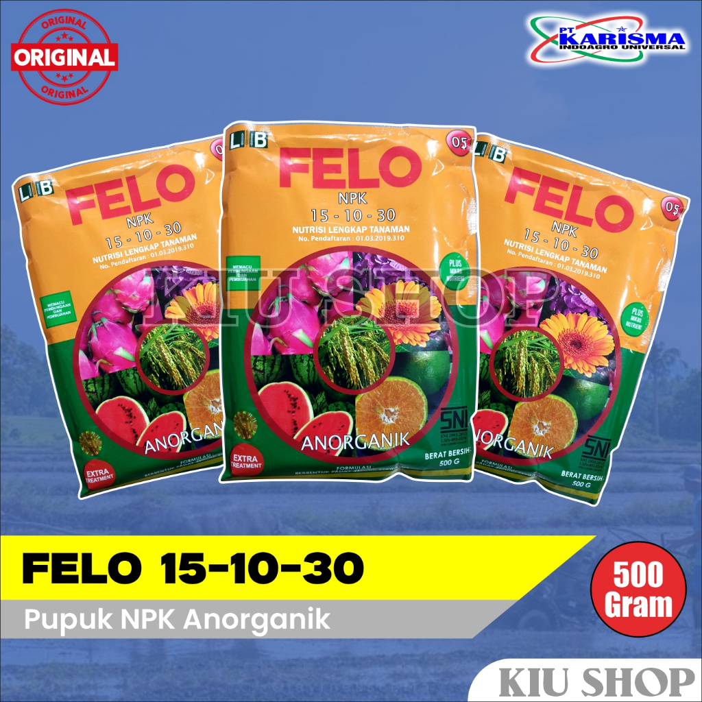 Grosir / FELO 05 (NPK 15-10-30) / 500 Gram / Pupuk Nutrisi Memacu Pembungaan dan Pembuahan