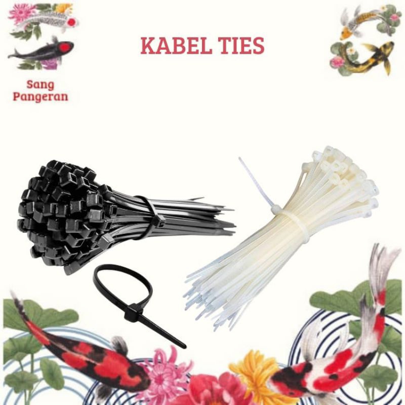 

100pcs KABEL TIES NYLON CABLE HITAM PUTIH 10cm 15cm 20cm 25cm 30cm
