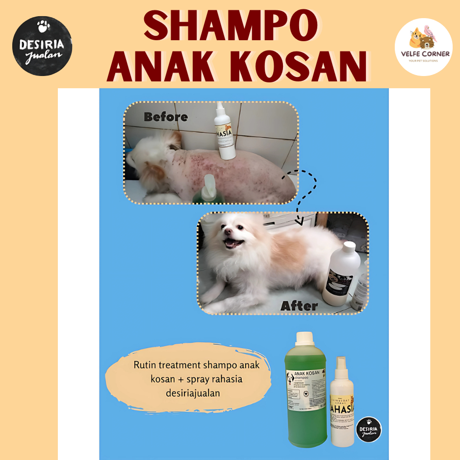 Marwa Mampir Shampo Anti Jamur Shampo Anak Kosan Anti Jamur Ampuh Kucing Anjing / Scabies / Demodex