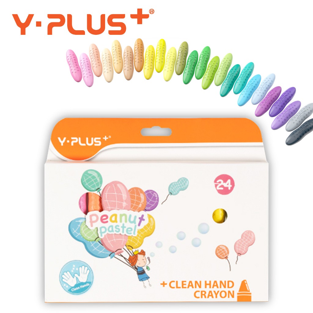 

Y-PLUS Pastel Crayon 24 Colours Krayon Kacang non-toksik dan bebas bau, aman untuk anak-anak