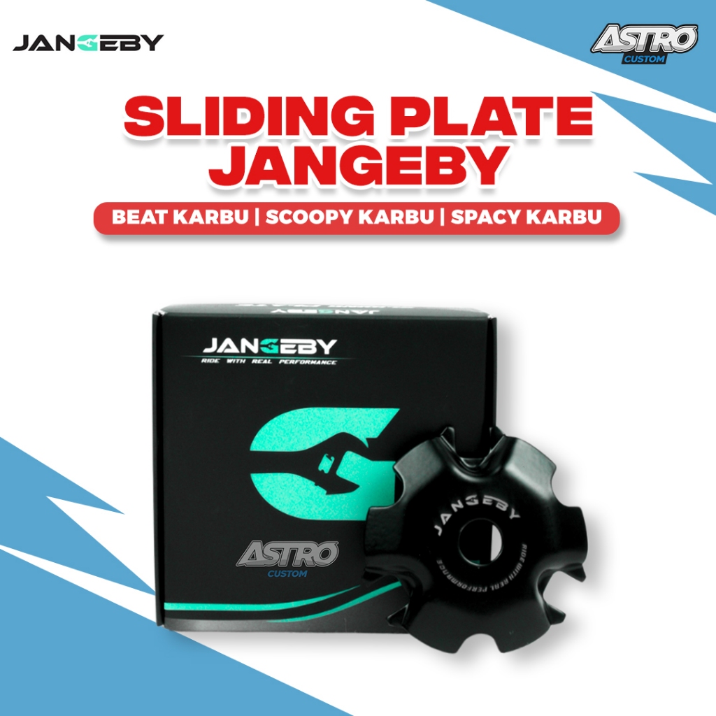 Sliding Plate Beat Karbu Spacy Scoopy KVY Fine Black Jangeby Tutup Cover Rumah Roler CVT Astrocustom