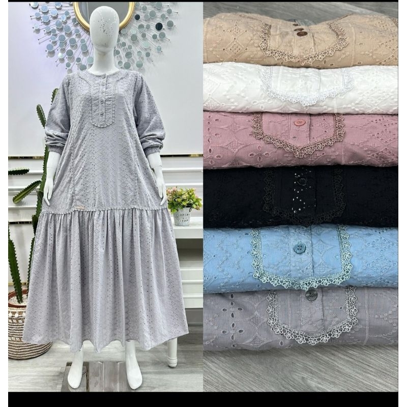 Gamis katun renda by salvina.ys