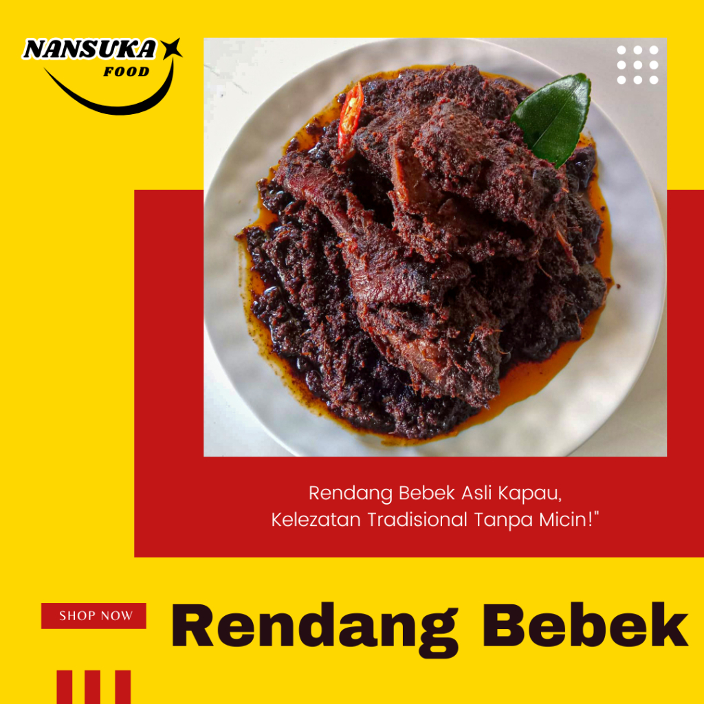 

Rendang Daging Bebek 1/2 ekor Asli Kapau - Rendang Daging Itik Minang Padang Tanpa MSG Micin 700 gr