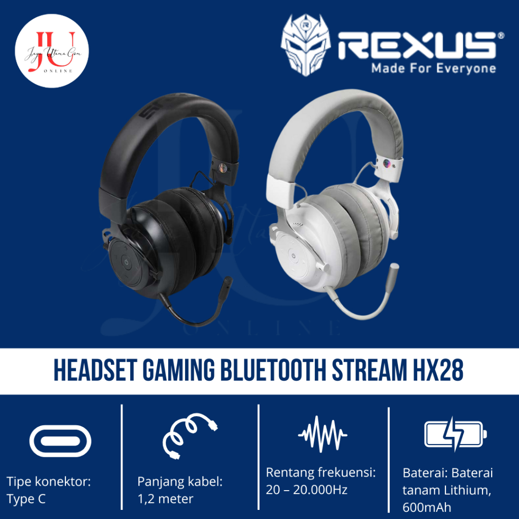 Rexus Headset HX28 Gaming Thundervox Stream Bluetooth Original
