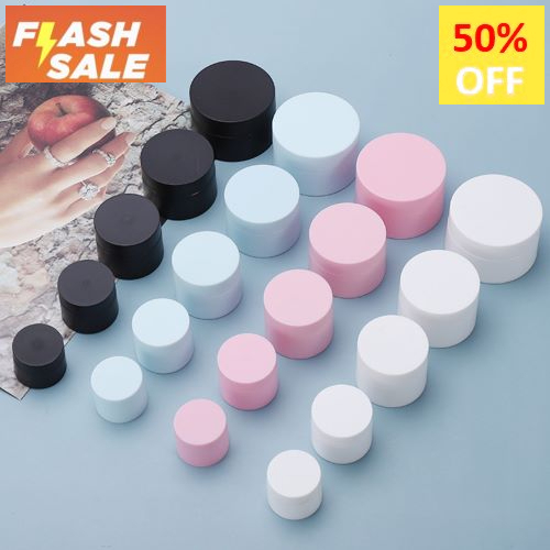 TB Pot Cream Jar Wadah Flat Plastik Double Layer Lulur Krim Kosong Kosmetik