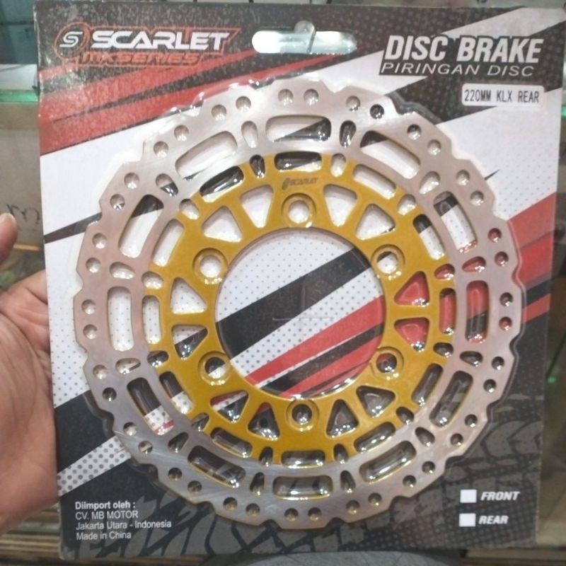 cakram belakang KLX 150/DTRECKER/KlX BF ukuran 220mm Scarlet