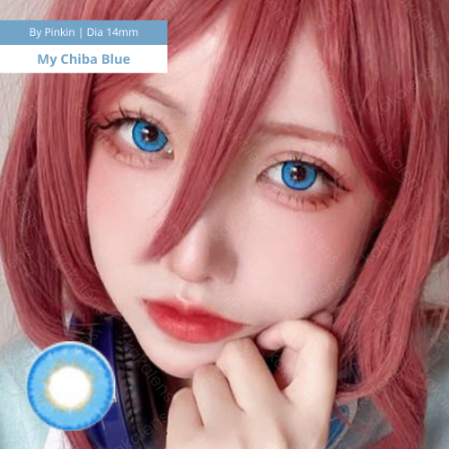 Softlens My Cupid Japan Cosplay Chiba Blue 14mm PinkinPlus Natural Lens / Softlen My Cupid Japan Cos