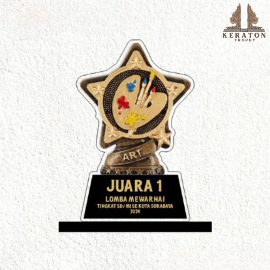 Piala Lomba Melukis Piala Lomba mewarnai Piala Menggambar Akrilik Custom