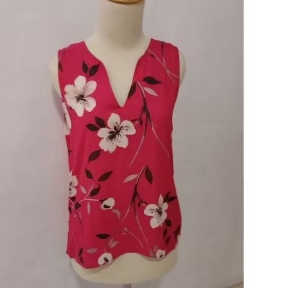 Baju Atasan Blus BLouse Sifon Vintage Bunga Murah