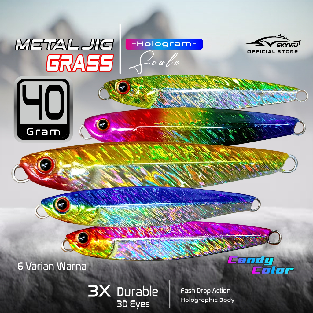 Umpan Pancing Micro Jig 40 Gram Metal Jig 40 gr 40g 40grm 40 grm 40gram mikro jig 40gr Umpan MetalJi