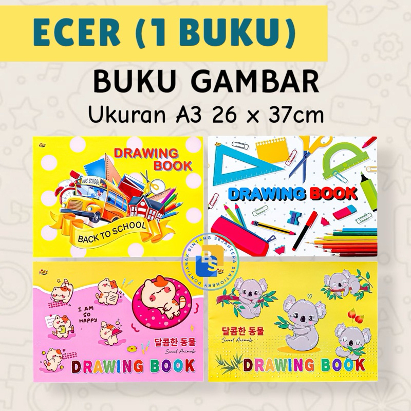 

KIKY Buku Gambar A3 Uk 26cm x 37cm - 1 Buku