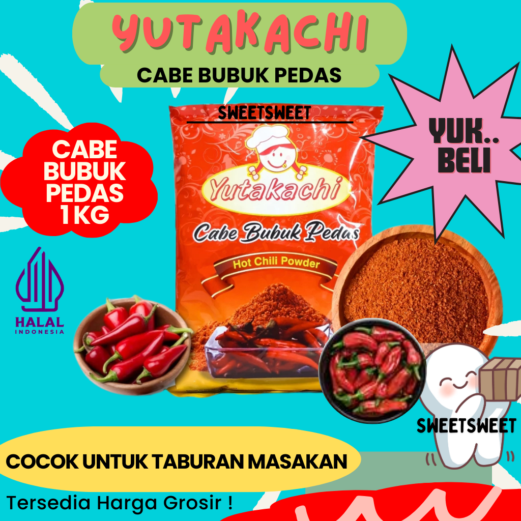 

Sweetsweet Bumbu Tabur Bubuk Cabe Pedas 1Kg | Chili Super Hot Powder {BISA COD} {Lebih Murah Grosir}