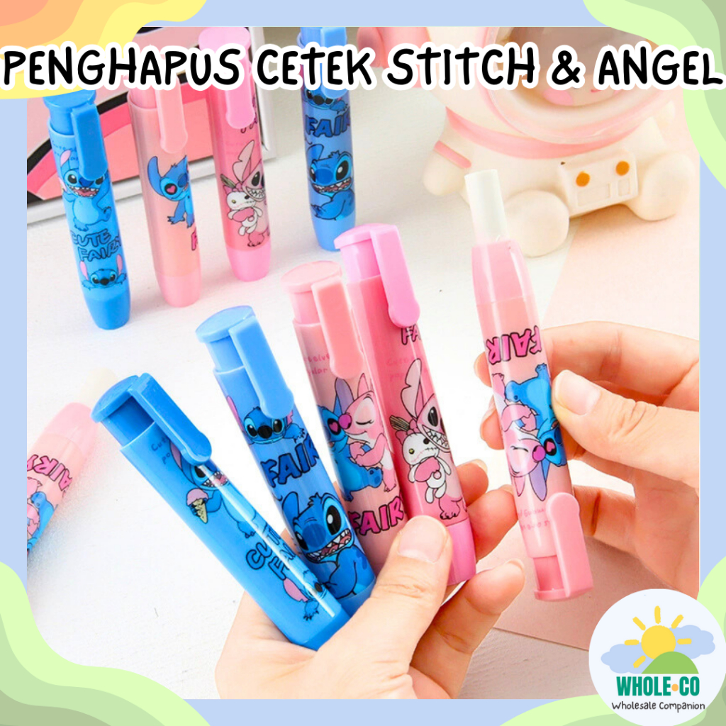 

Penghapus Cetek Stitch Premium Mekanik Panjang bentuk Pulpen Lilo and Angel Lucu Unik Imut Termurah Grosir Cod