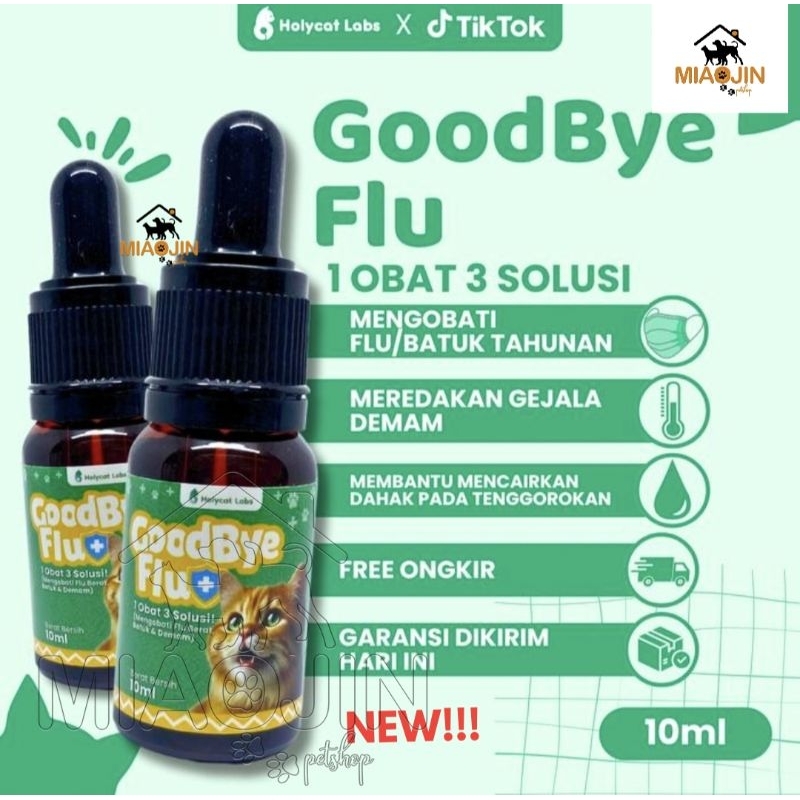 Obat O Flu & Batuk dan Demam 3 in 1 - 10ml Kucing Anjing Cat Dog tetes Anak