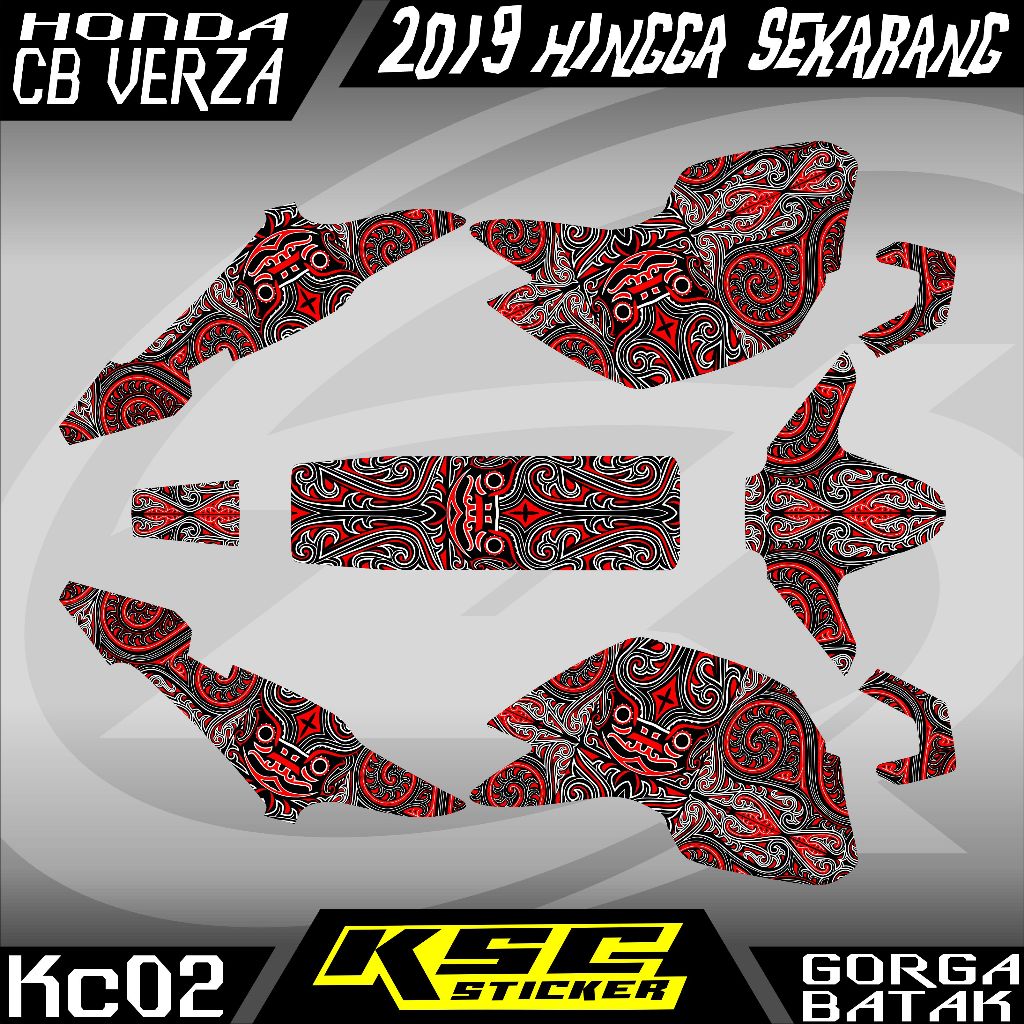CUSTOM DECAL STICKER STIKER HONDA CB VERZA NEW 2019 HINGGA SEKARANG FULLBODY BATIK GORGA BATAK [KC-0
