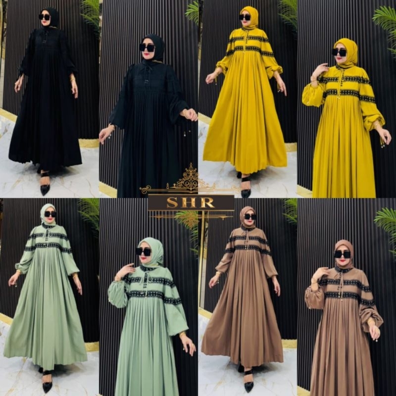 midi dress renda dada ramping ori SHR