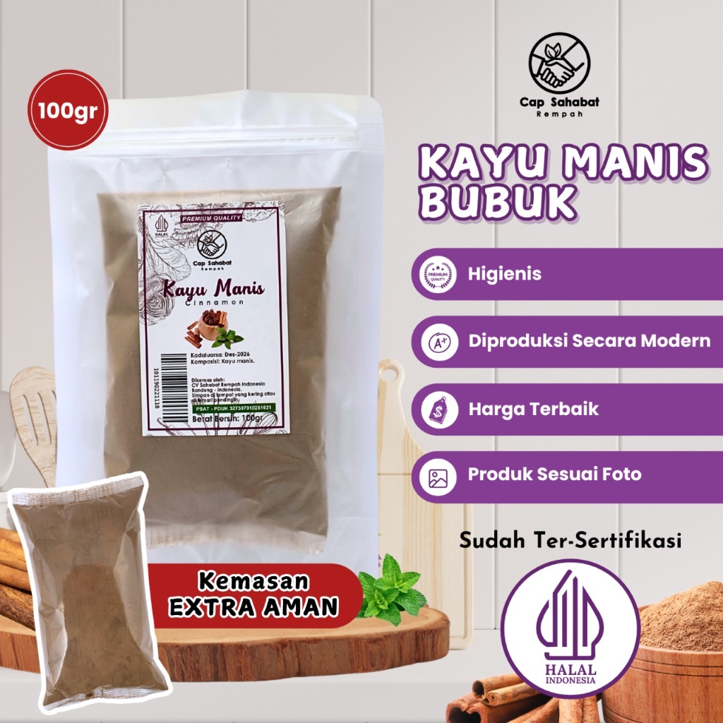 

100gr Kayu Manis Bubuk / Ground Cinnamon / Rempah / JSR 100% PREMIUM QUALITY