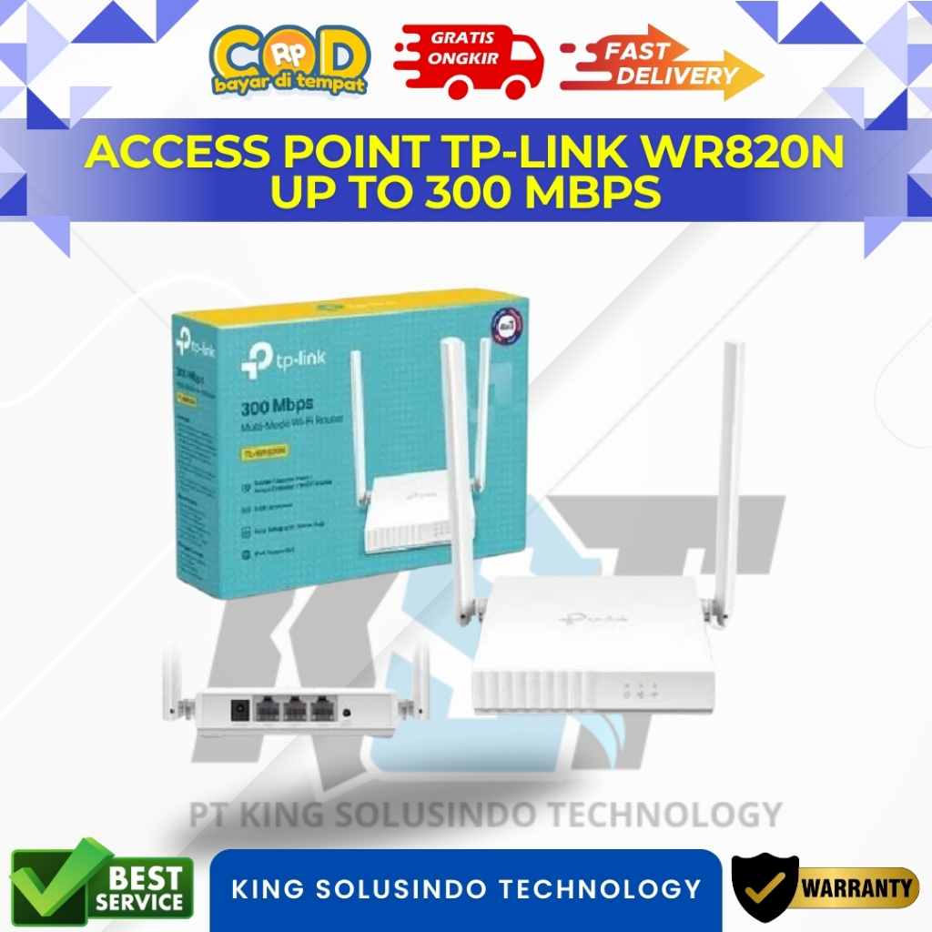 TP-Link WR820N Access Point Router 300 Mbps