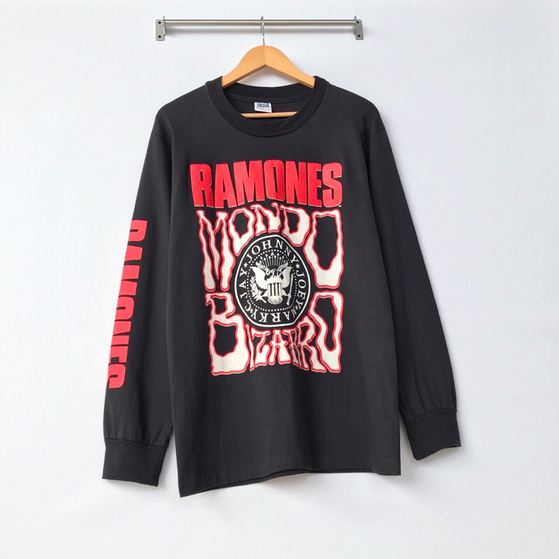 Vintage RAMONES Tour 1993 MONDO BIZARRO By ANVIL Long Sleeve Band Tees T Shirt Kaos Band Lengan Panj