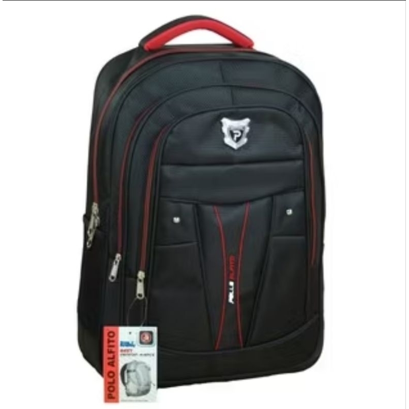 Tas Polo Pria Original Ransel Gendong Polo Alfito Bordir Tas Laptop Sekolah SMP SMA Backpack  punggu