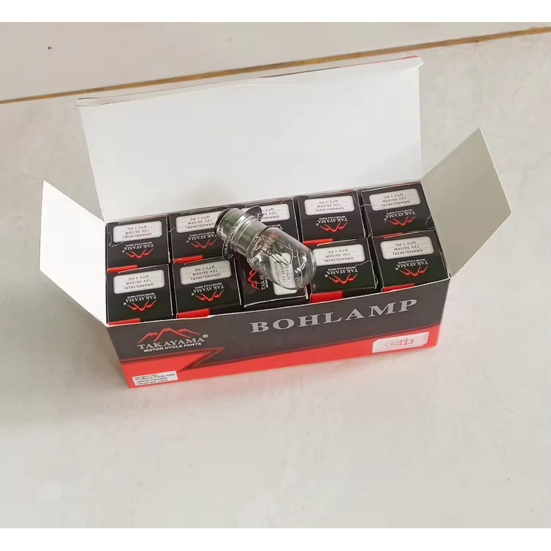 Takayama Bohlam Bola Lampu honda Grand MIO J 35 W ( Kaki 1 ) kode part : 3628 ( Harga tertera isi 10