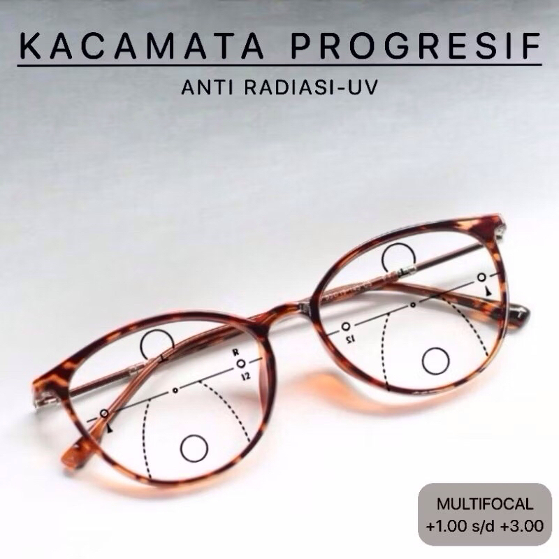Kacamata Baca Progresif Antiradiasi 8146 | Kacamata Baca Plus Jauh Dan Dekat | Kacamata Baca Progres