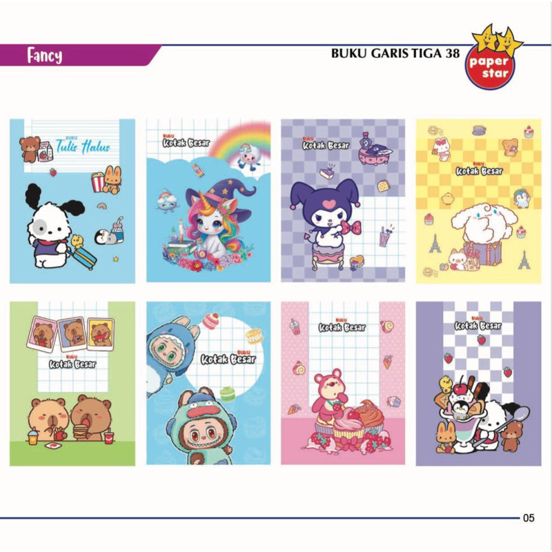 

Buku Tulis Halus Garis 3 [10 BUKU] 38 Lembar Paperstar