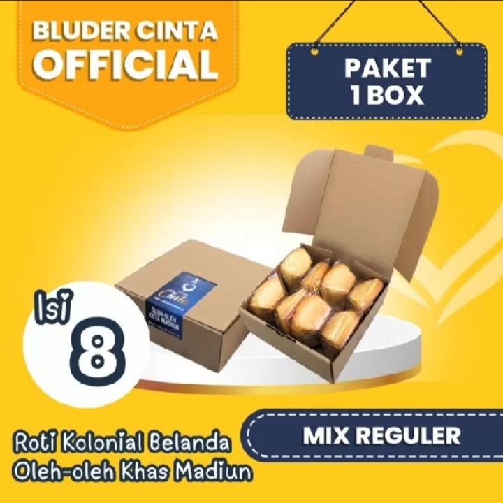 

PAKET Isi 8 pcs Bluder Premium & Spesial Asli Madiun Oleh oleh Khas / Bluder