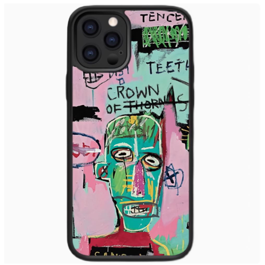 Basquiat art graffiti - Softcase Glossy (BERGARANSI) Iphone samsung xiaomi redmi oppo vivo realme (C