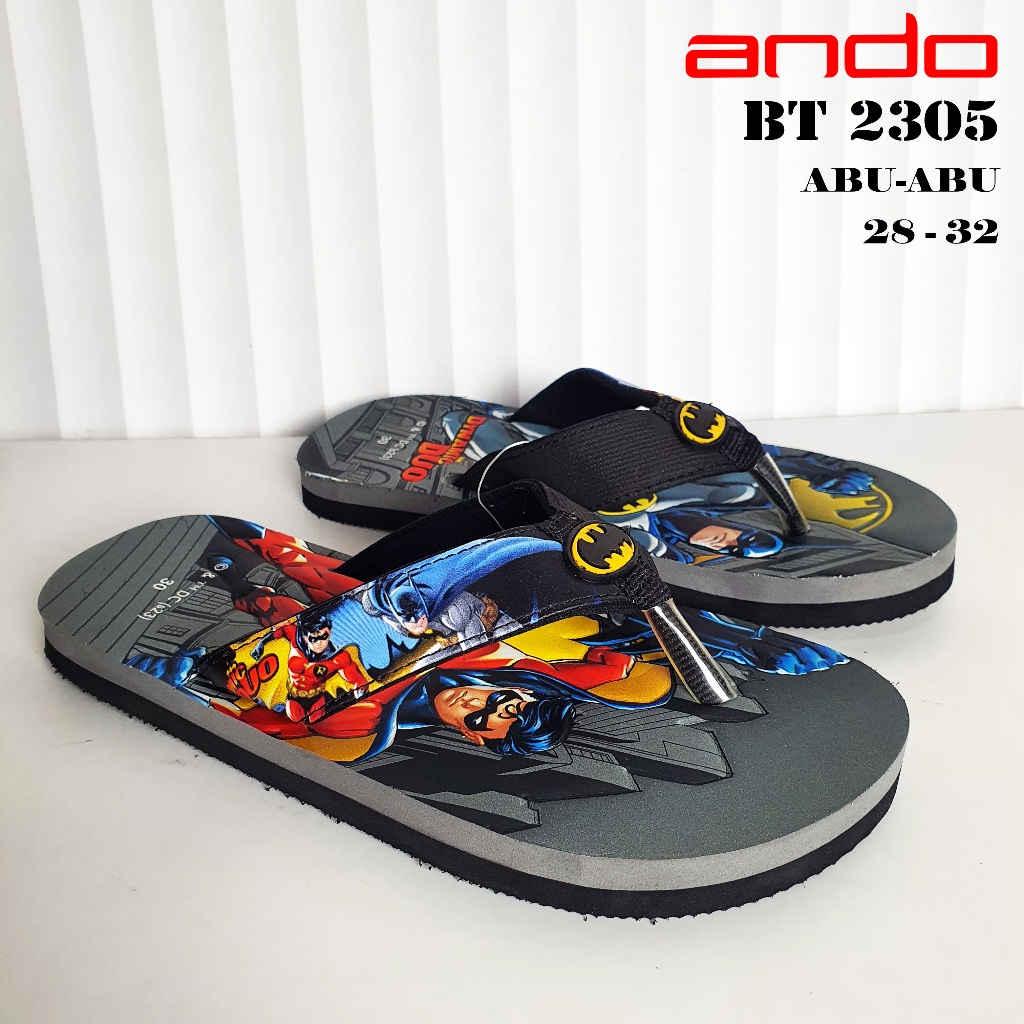 Sandal ANDO - BT 2305/BT 301/MICKEY 301 - Sandal Anak Kecil Laki - Size 28 - 32 Sandal Karakter Batm