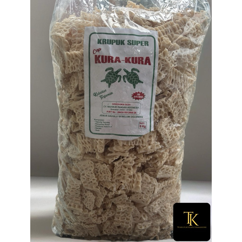 

Kerupuk mentah kasandra warna putih merk kura kura 5kg