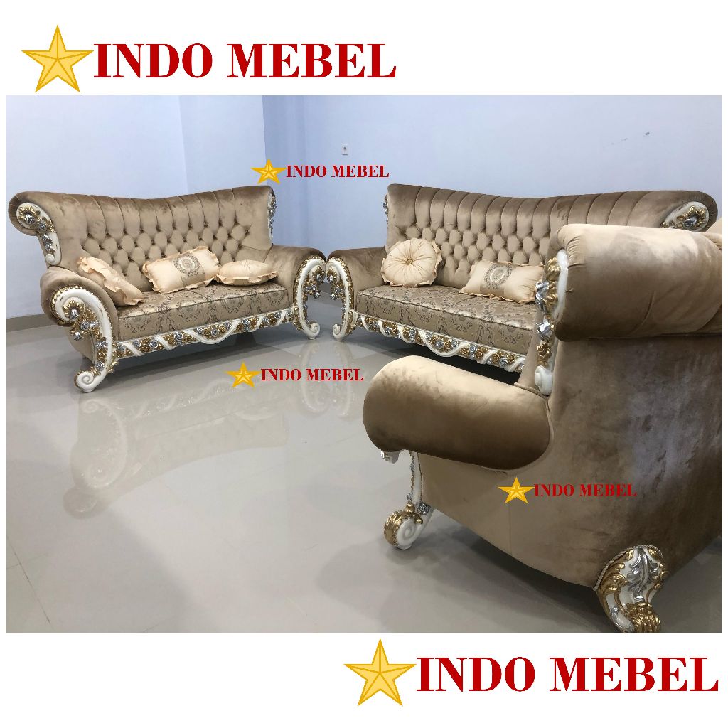 sofa tamu 321 wisdom clasik ready makassar promo murah