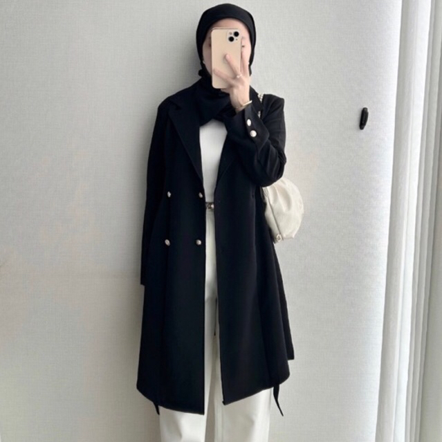 BELLA MOSA Raline Blazer Wanita Blazer Panjang Blazer Kerja Premium Blazer Atasan Formal Casual Card