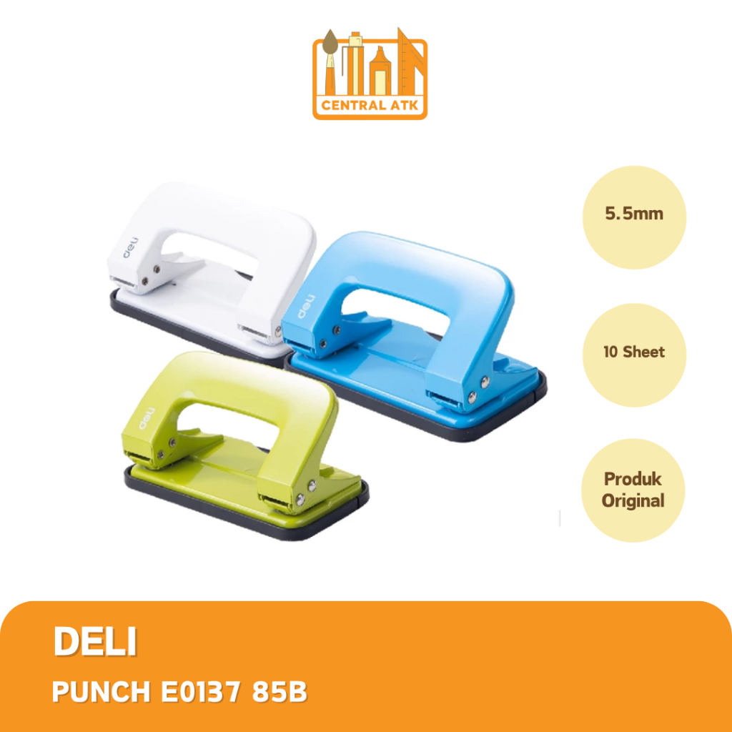 

DELI PUNCH PEMBOLONG KERTAS / PAPER PUNCH E0137 85B (1 PCS)