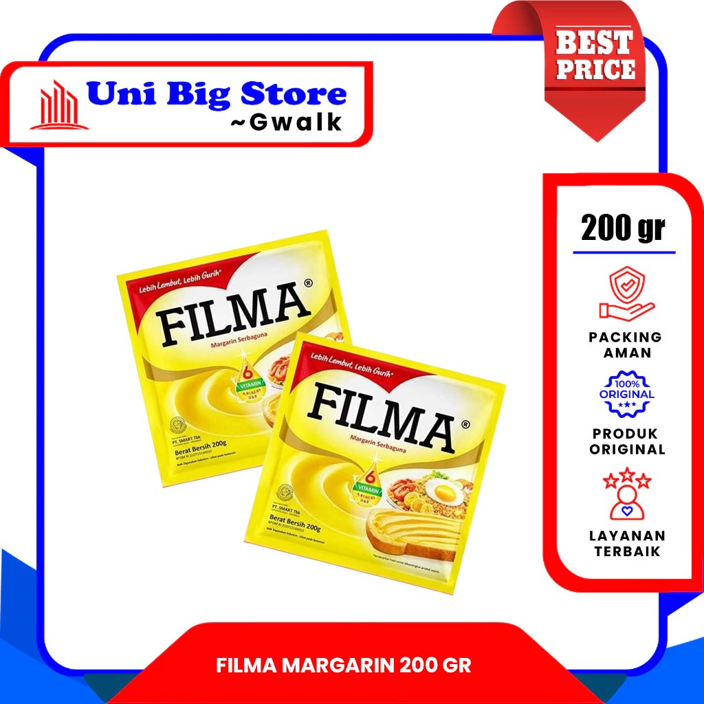

FILMA MARGARIN SERBAGUNA MENTEGA SACHET - 200 gr