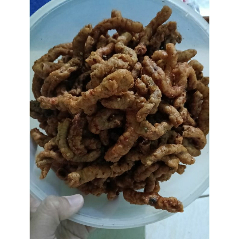

KERIPIK USUS PEDAS DAUN JERUK 250 GRAM