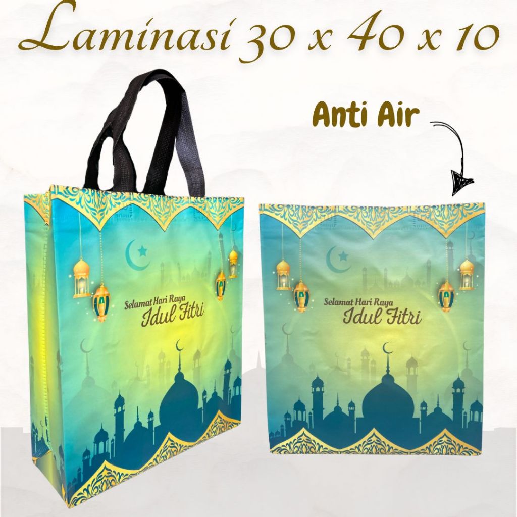 

[6/12 biji] TAS HAMPERS ANTI AIR LAMINASI 30 X 40 X 10 Spunbond Motif 2 Sisi
