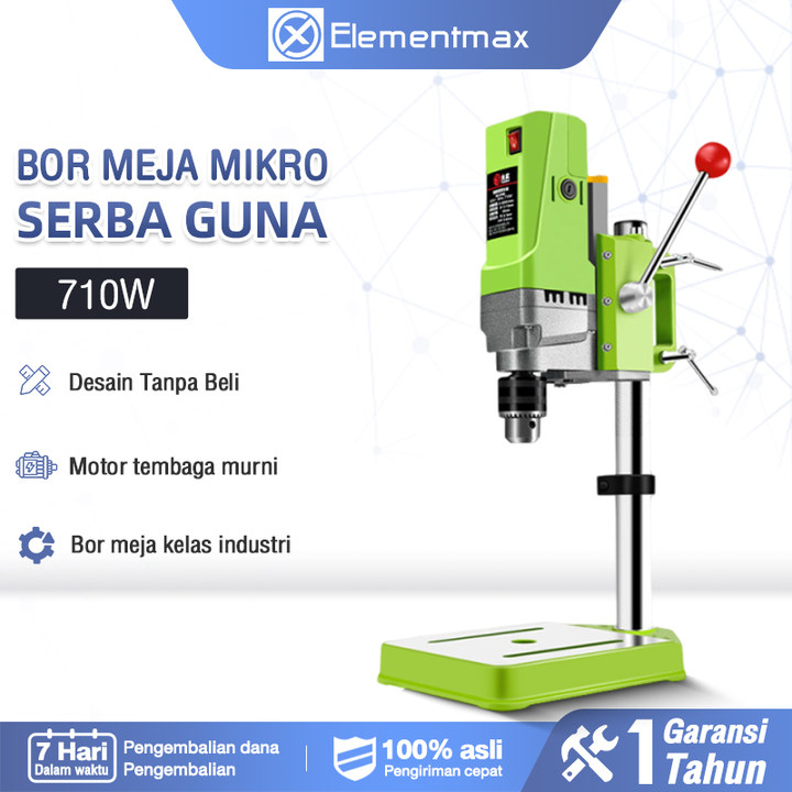 Elementmax Mesin Bor Duduk 13 MM Mini Bench Drill quality technology BOR DUDUK RYOTA Variable Speed 