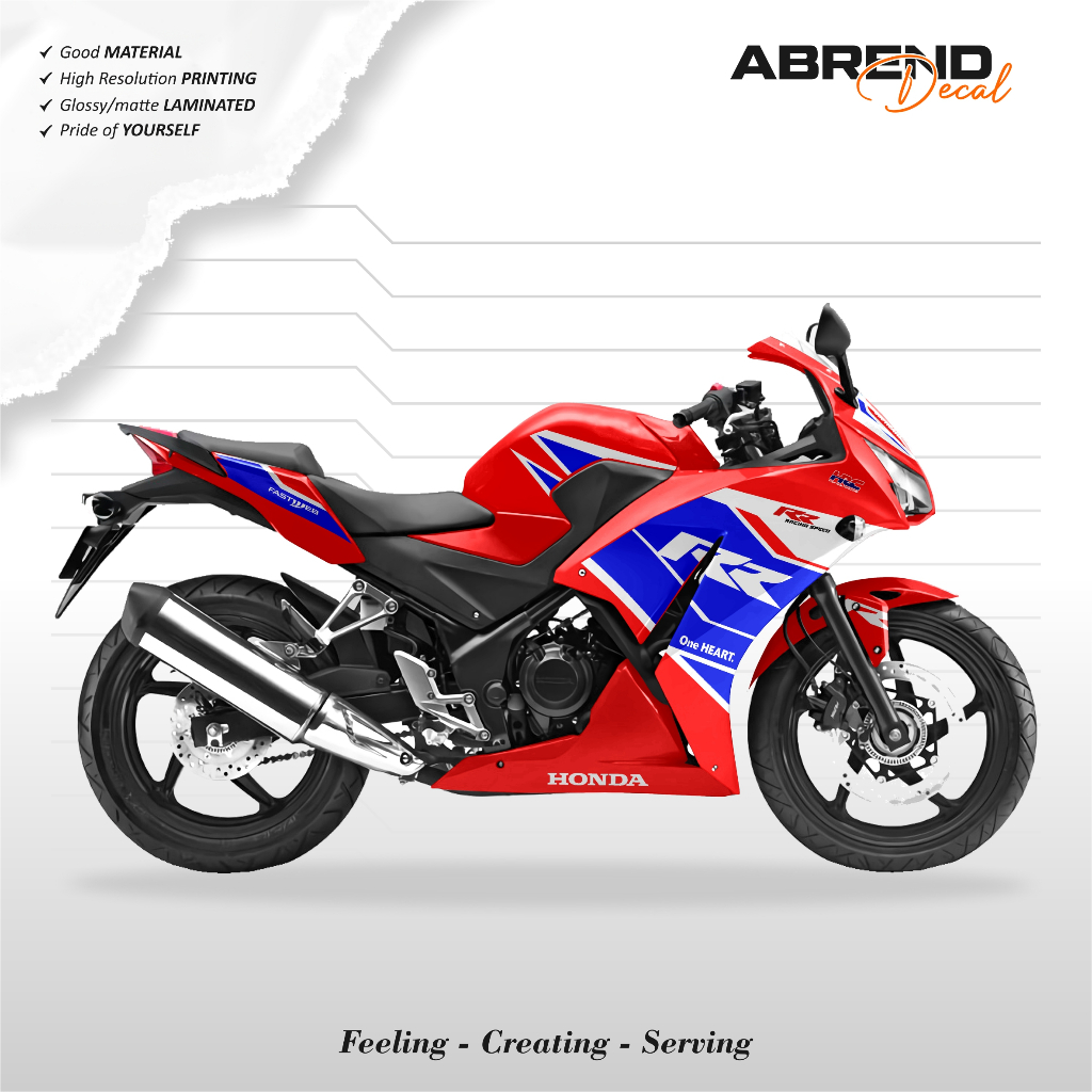 STRIPING CBR K45 LOKAL GRAFIS RWB / STIKER MOTOR CBR K45A / K33 DESIGN CUSTOM / STOCK DECAL